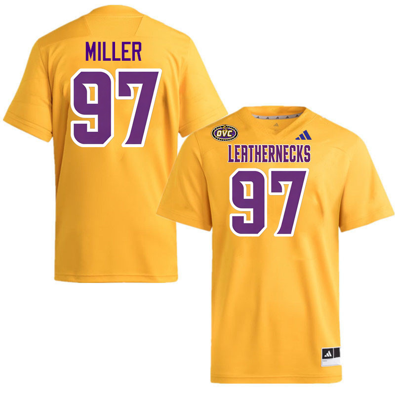 Western Illinois Leathernecks #97 Payne Miller College Football Jerseys,Uniforms-Gold